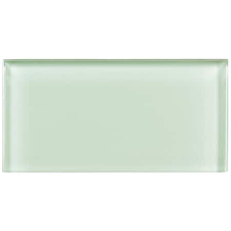Andova Tiles Enchant-Joy Florette Green 3-in. x 6-in. Subway Polished Glass Wall & Floor Tile Andova Tiles